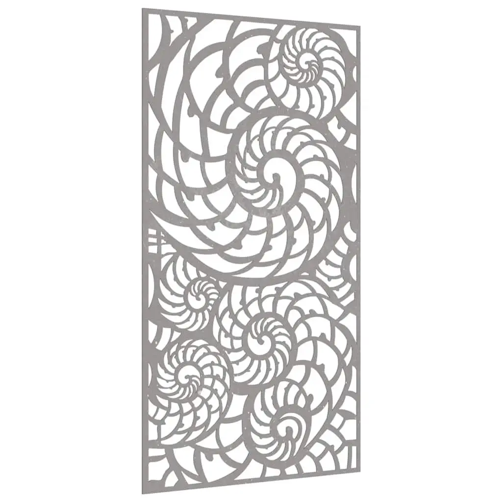 Garden Wall Decoration 105x55 cm Corten Steel Shell Design Outdoor Art