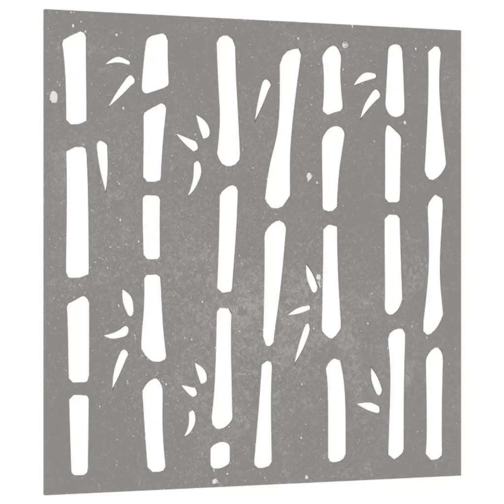 Garden Wall Decoration 55x55 cm Corten Steel Bamboo Hollow Design Outdoor Art