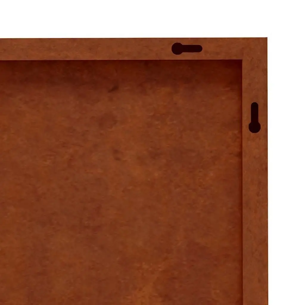 Garden Wall Decoration 105x55cm Corten Steel Flower Design Outdoor Metal Art