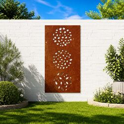 105x55cm Corten Steel Leaf Wall Art