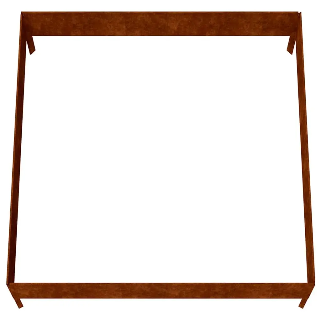 Garden Raised Bed Brown 100x100x33.5cm Corten Steel Planter Box