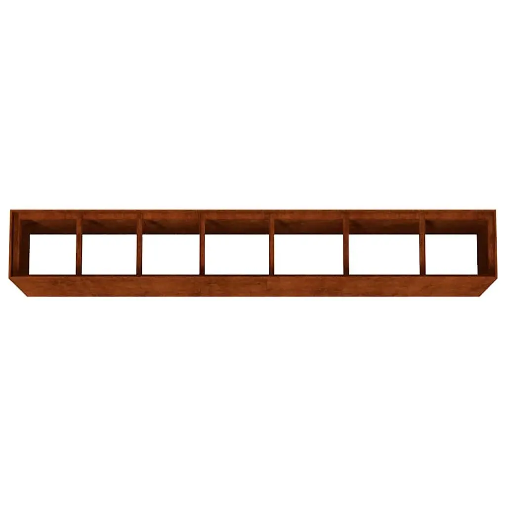 Garden Raised Bed Planter Brown 280x40x80 cm Weathering Steel Outdoor Vegetable