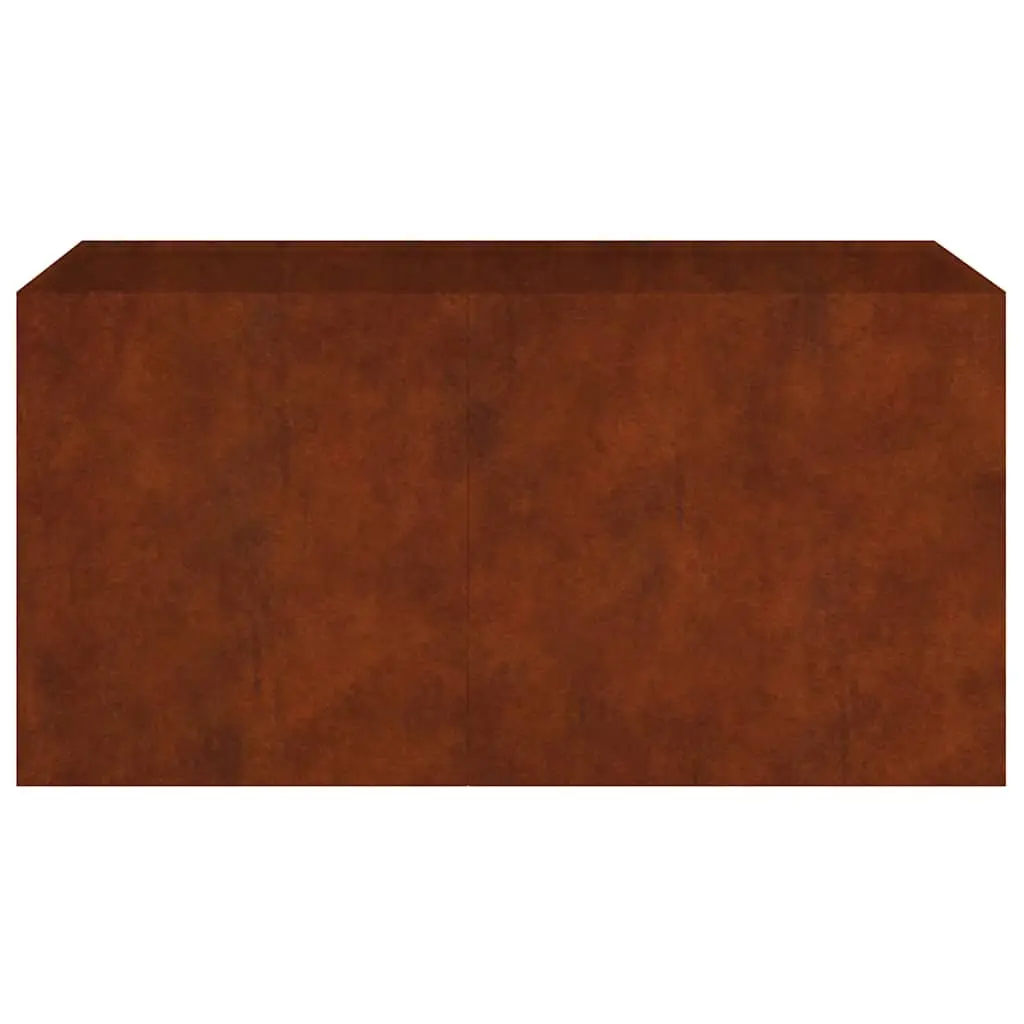 Corten Steel Planter 80x40x40 cm Raised Garden Bed Flower Box Outdoor Patio