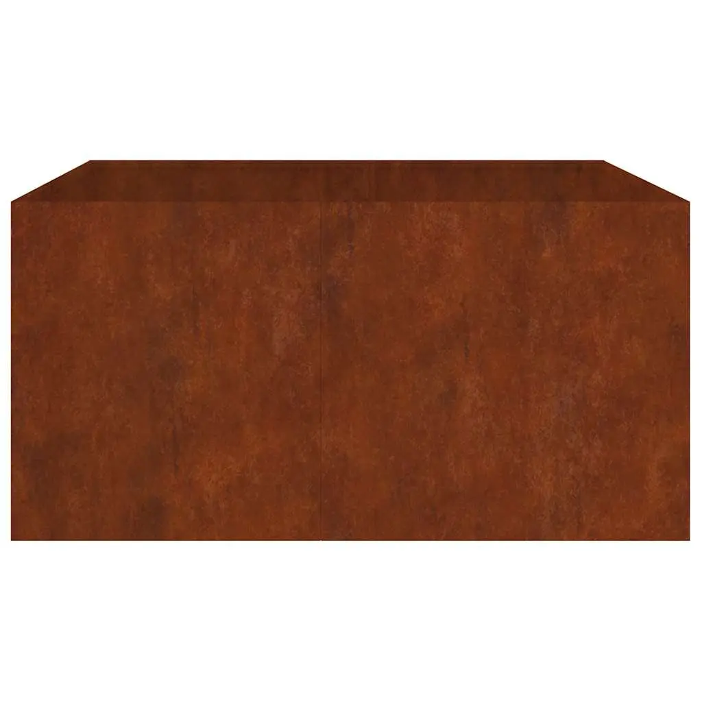 Corten Steel Planter Brown 80x80x40cm Outdoor Raised Garden Bed