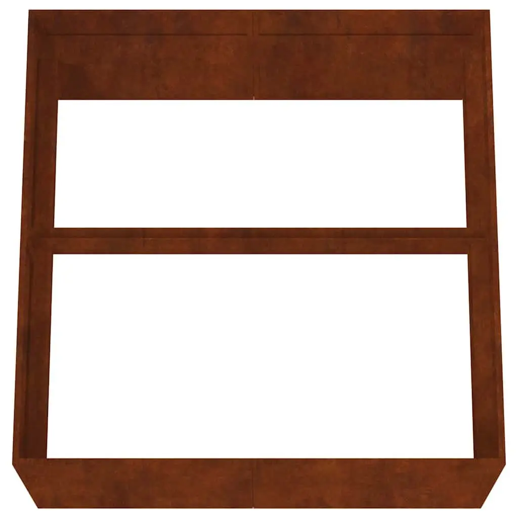 Corten Steel Planter Brown 80x80x40cm Outdoor Raised Garden Bed