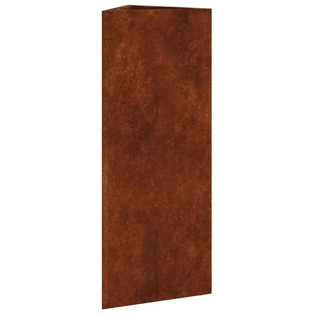 Garden Planter Box Brown 30x26x75cm Corten Steel Durable Outdoor Pot for Flowers Herbs