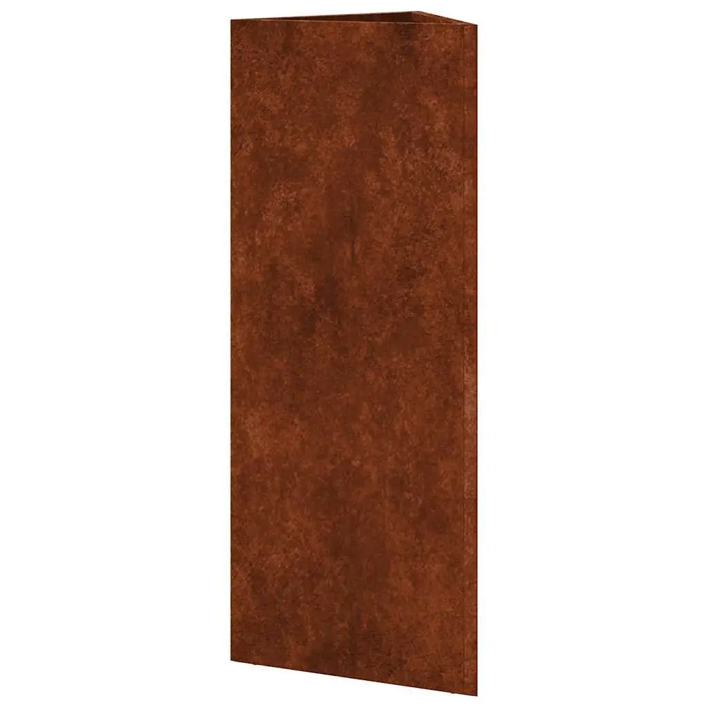 Garden Planter Box Brown 30x26x75cm Corten Steel Durable Outdoor Pot for Flowers Herbs