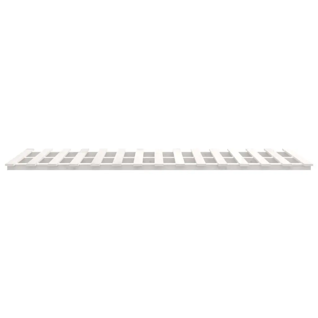 Solid Pine Wood Bed Frame White 150x200 cm Sturdy Slatted Base