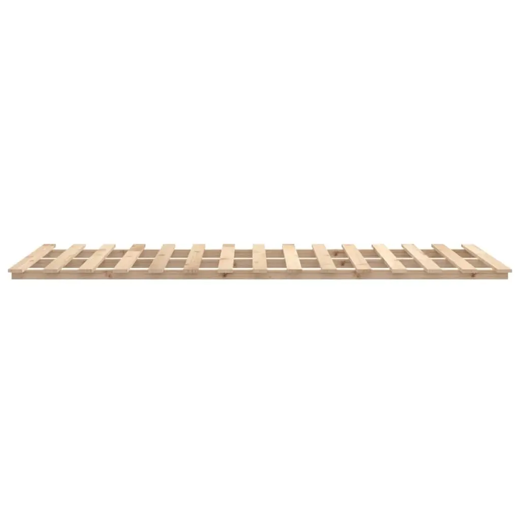Bed Frame Brown 135x190 cm Solid Pine Wood Slatted Base