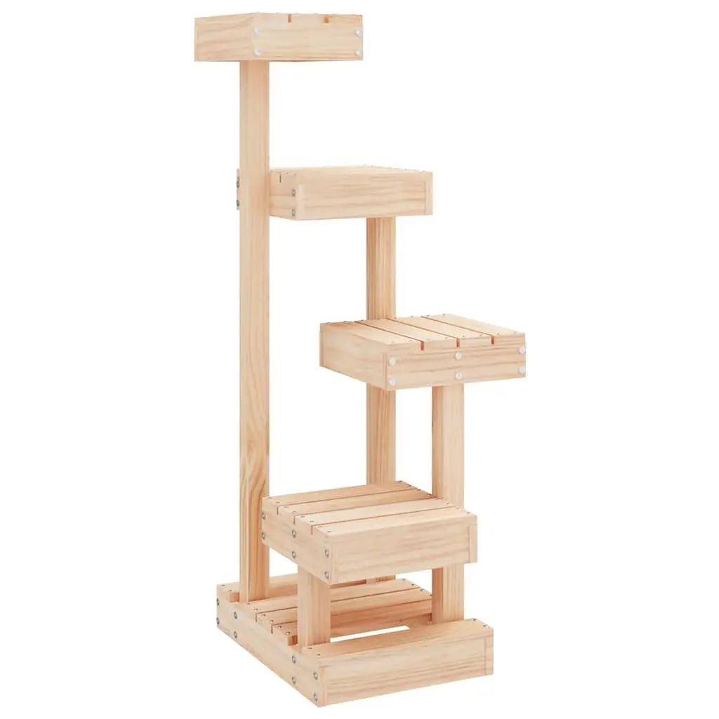 Cat Tree Brown 4 Platform Multi Level Wooden Pet Furniture Climbing Perch Scratching