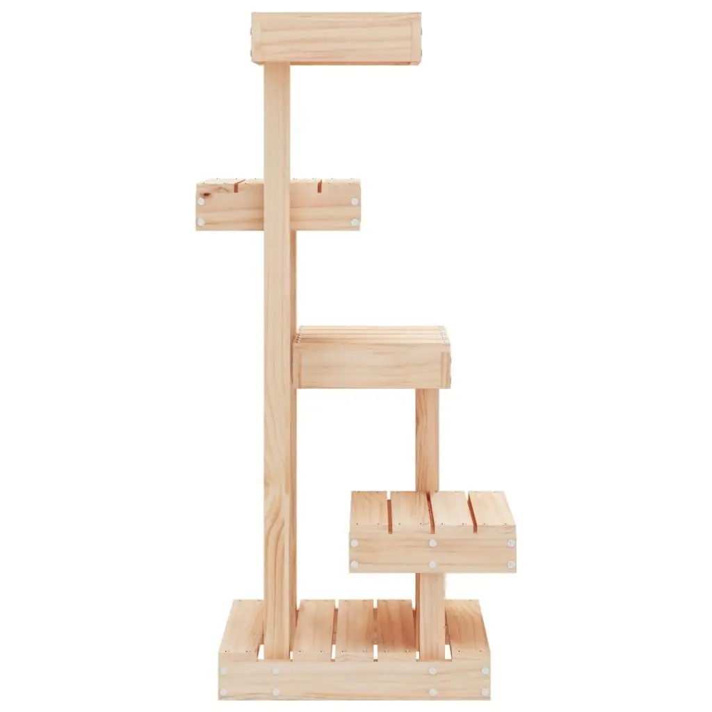 Cat Tree Brown 4 Platform Multi Level Wooden Pet Furniture Climbing Perch Scratching