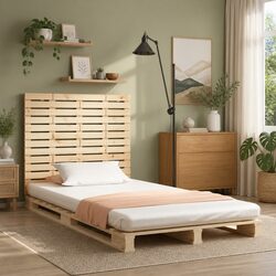 Concise 96cm Solid Pine Wood Wall Headboard