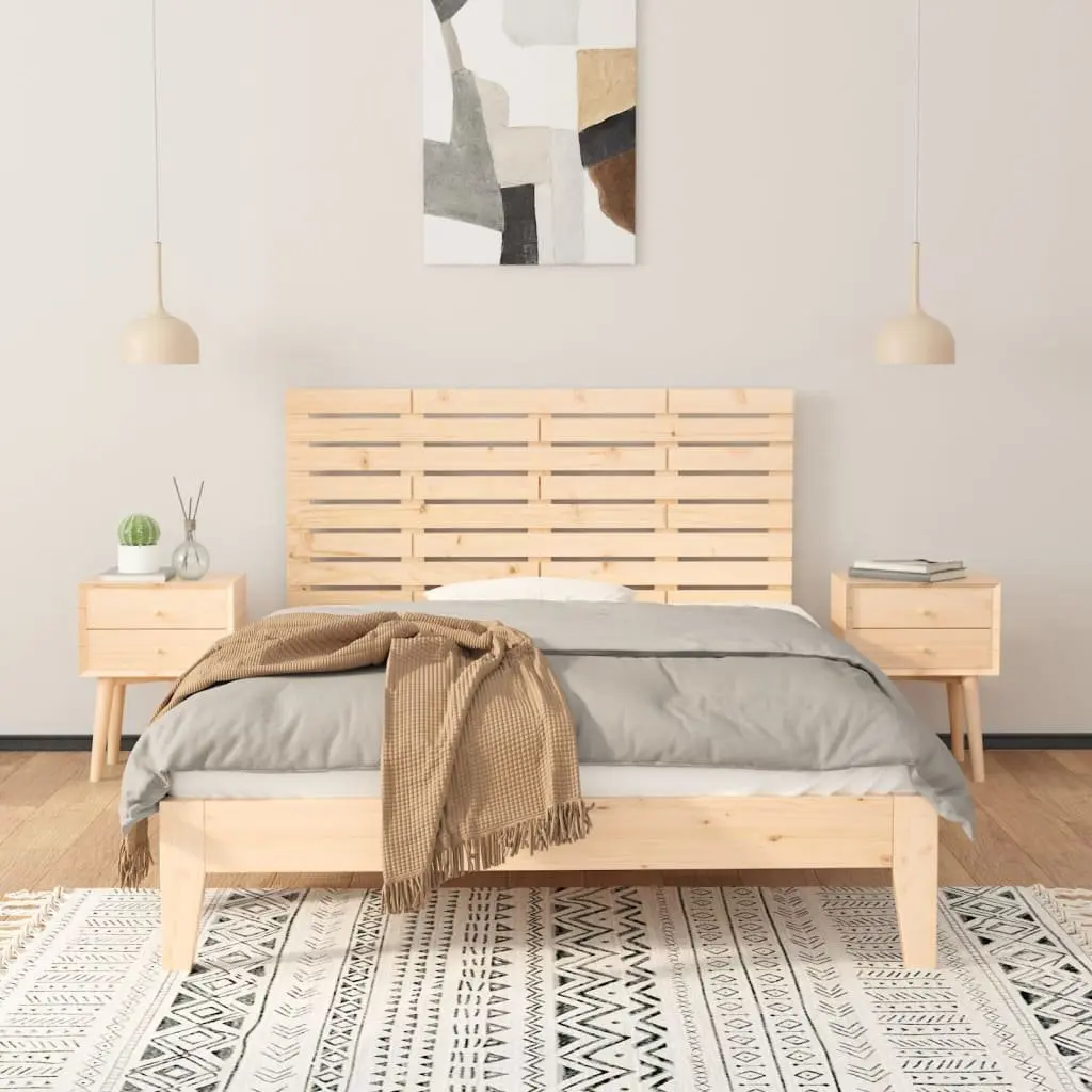 Wall Headboard Brown 141 cm Solid Wood Pine Backrest Mount