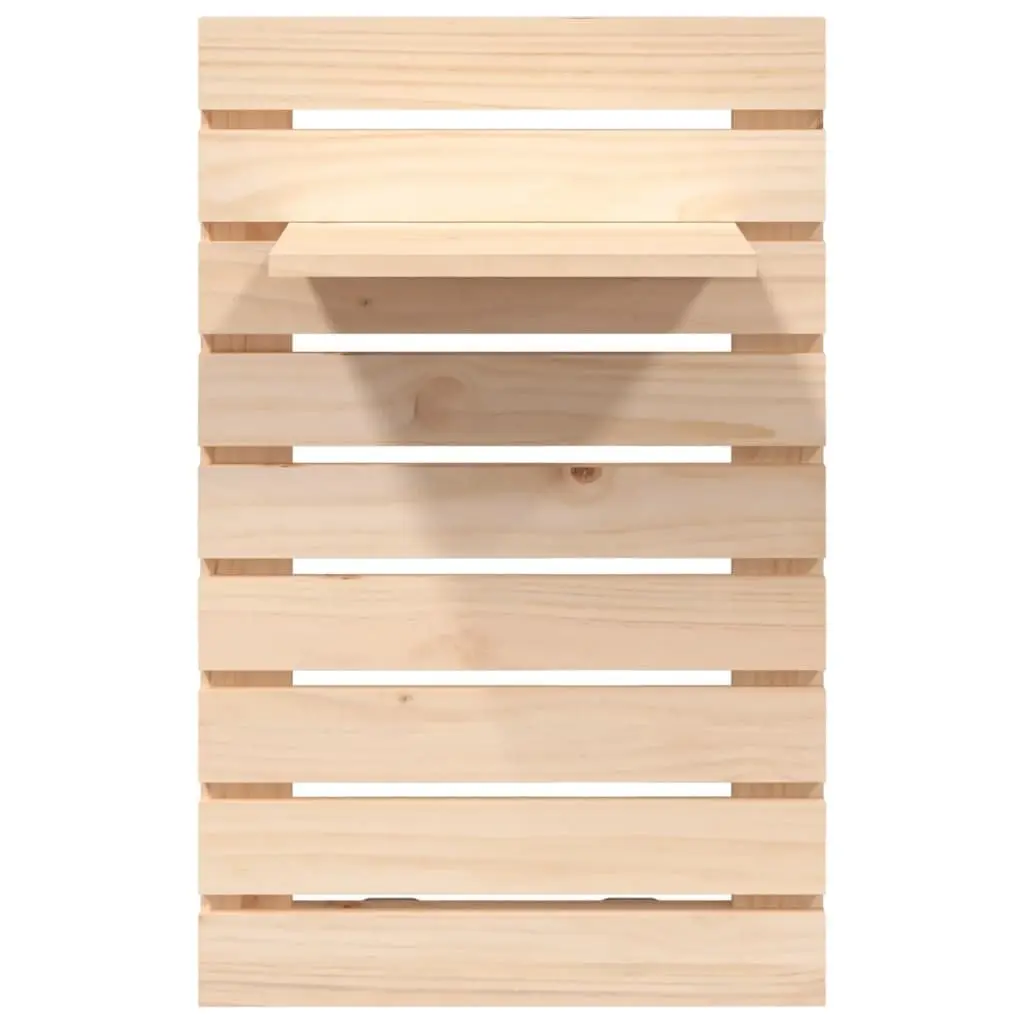 Wall-mounted Bedside Shelves Brown Solid Wood Pine 2 Piece Storage