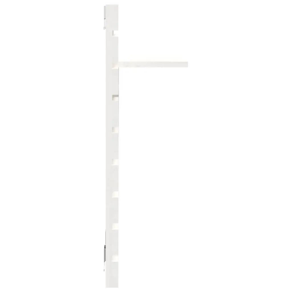 Wall-mounted Bedside Shelves 2 pcs White Solid Pine Wood Storage Display