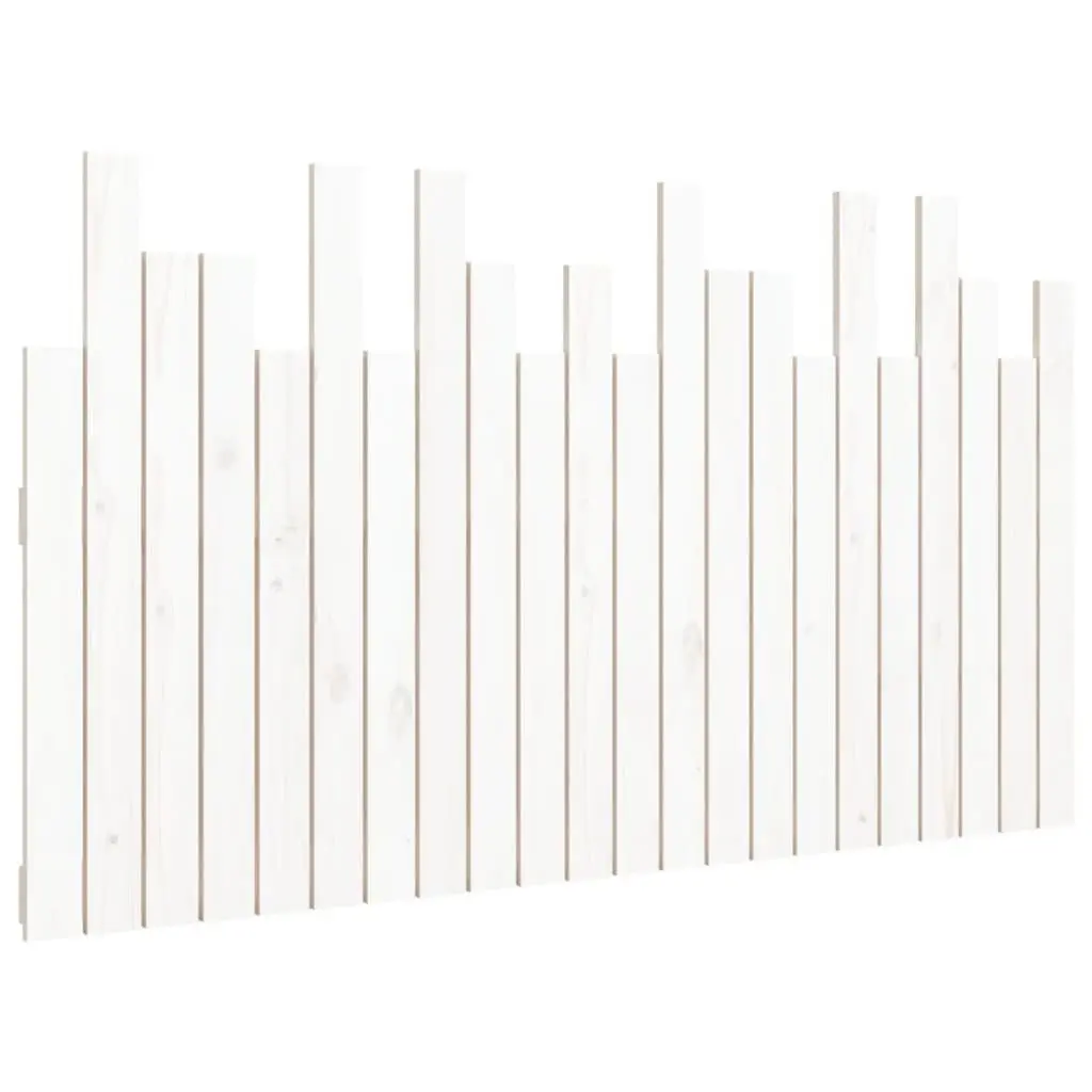 Wall Headboard 140cm Solid Pine Wood Bedroom Mount White Slat Design