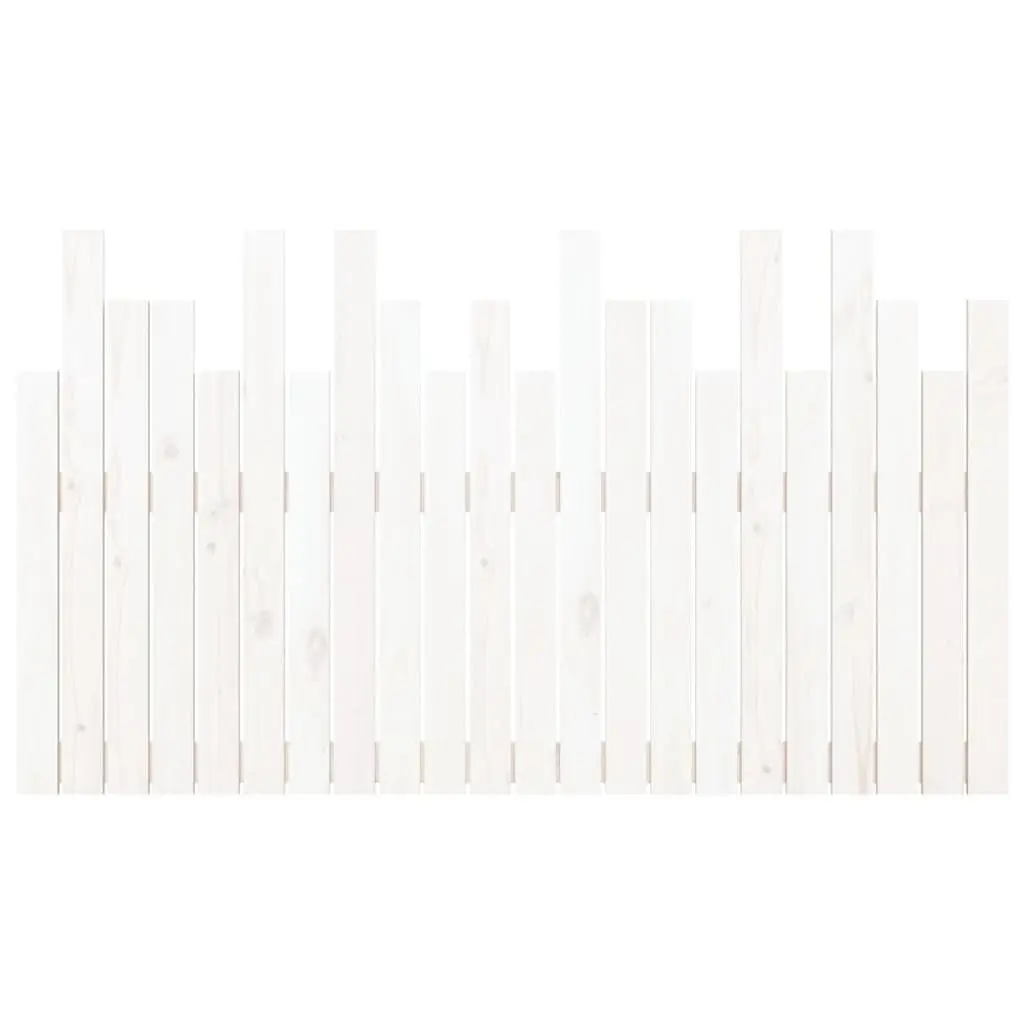 Wall Headboard 140cm Solid Pine Wood Bedroom Mount White Slat Design
