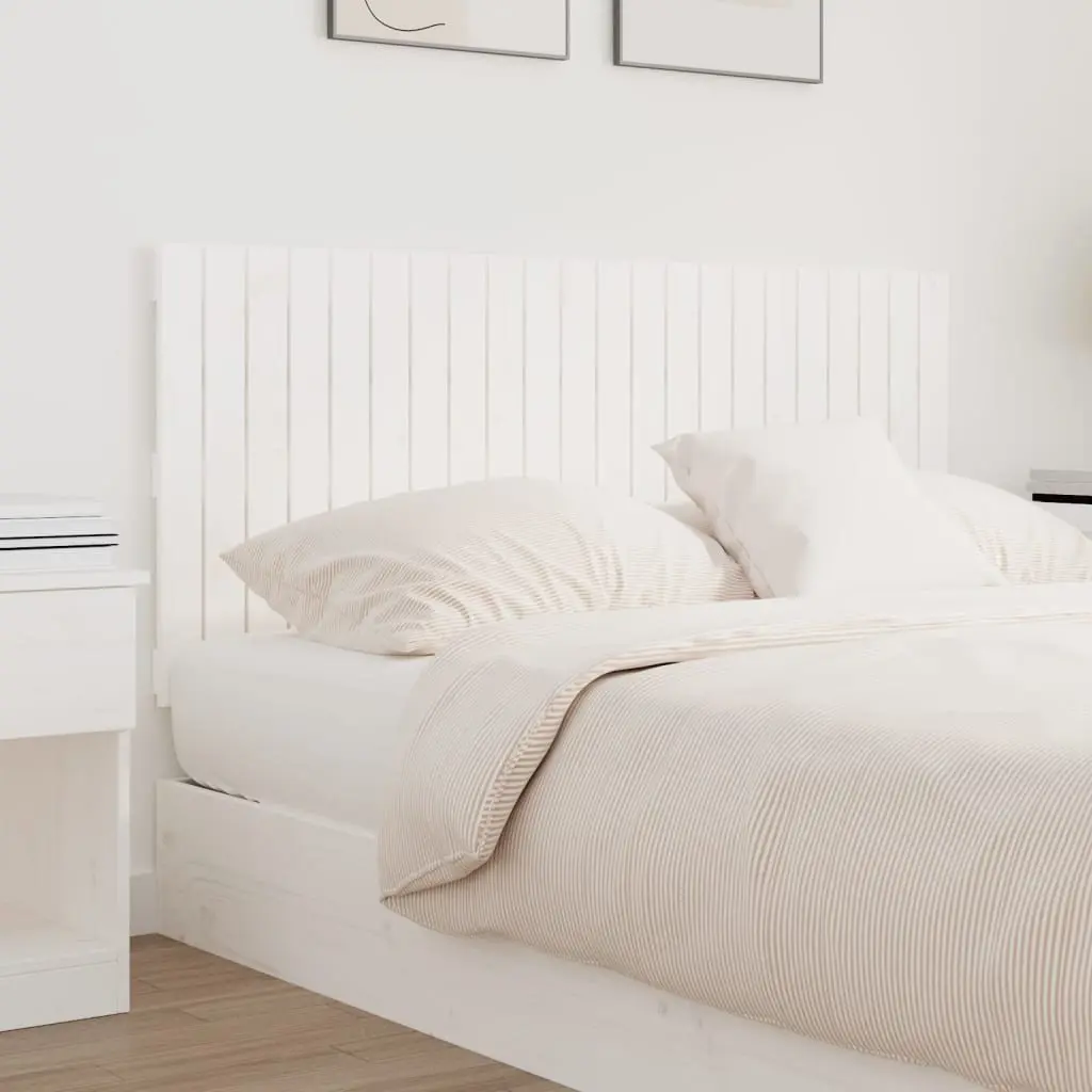 Wall Headboard White 140cm Solid Wood Pine Bedroom Bed Head Board Mount