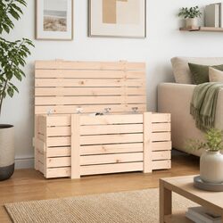 Wooden Storage Box 91x40.5x42cm for Clutter-Free Living