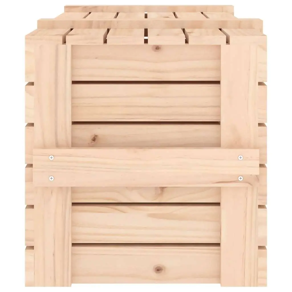 Wooden Storage Box Brown 91x40.5x42cm Solid Pine Home Organisation Chest