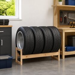 Tire Rack for Workshop and Garage 120x40x40cm