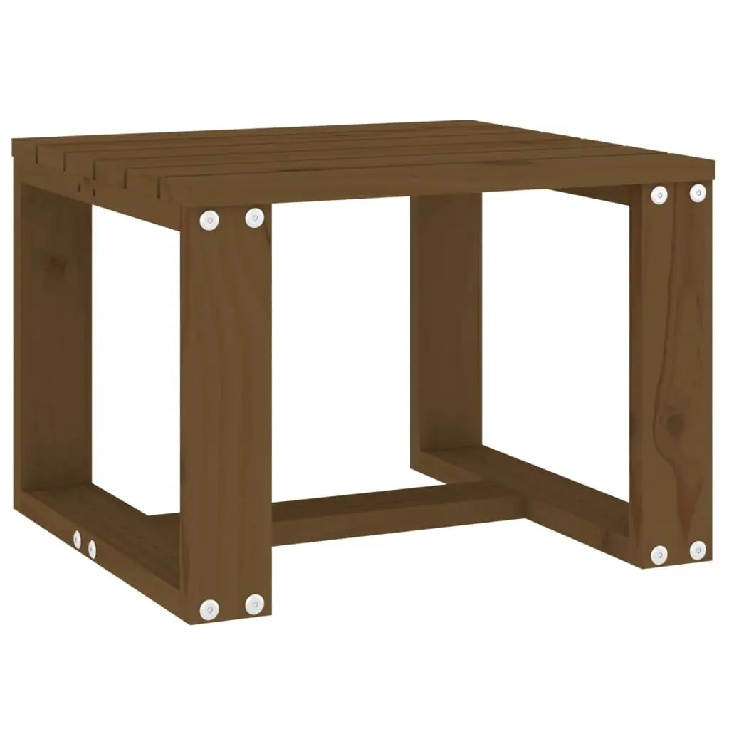 Garden Side Table Outdoor Furniture Patio Brown Wooden Coffee Accent Durable