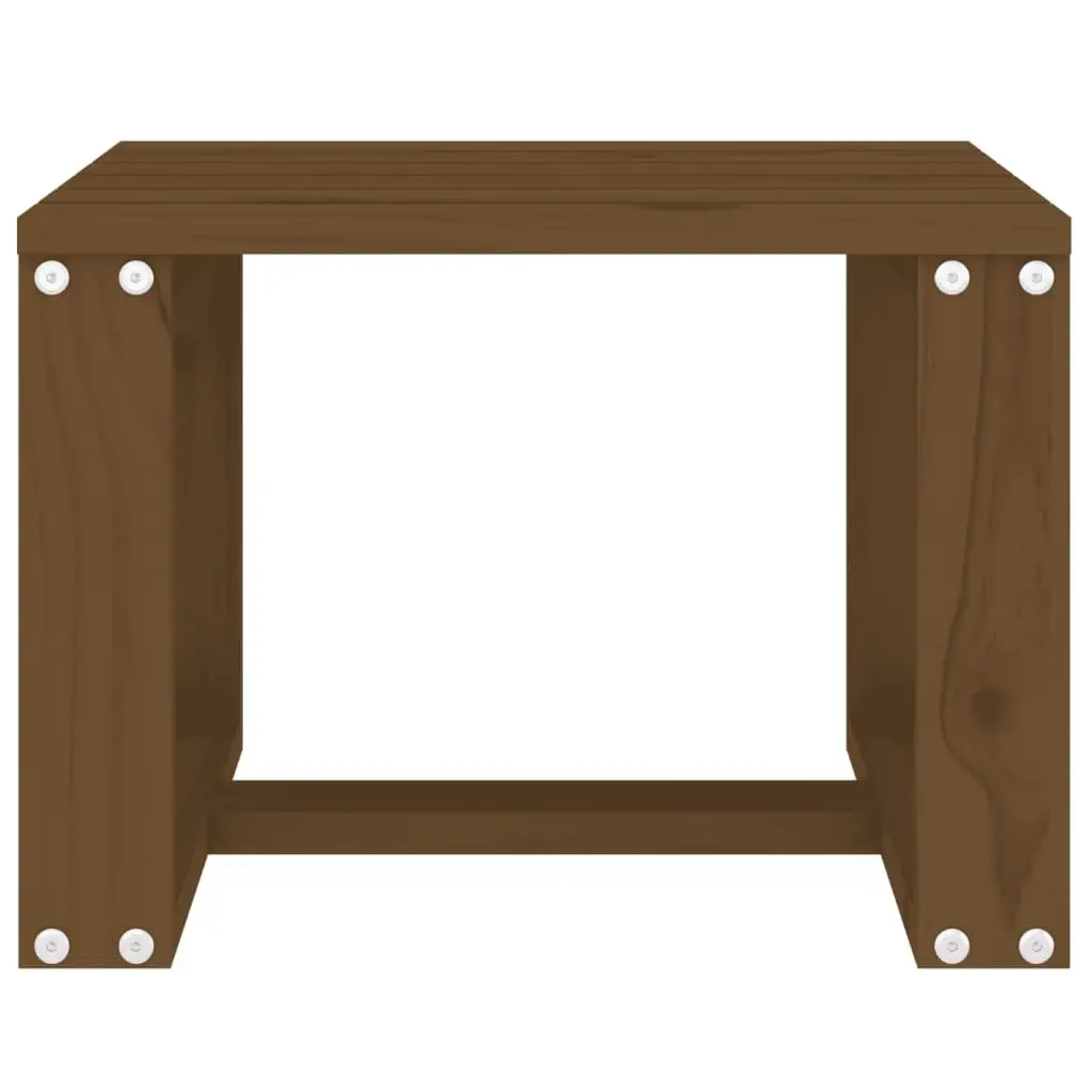 Garden Side Table Outdoor Furniture Patio Brown Wooden Coffee Accent Durable