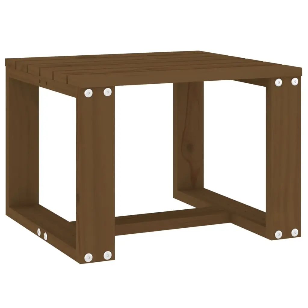 Garden Side Table Outdoor Furniture Patio Brown Wooden Coffee Accent Durable