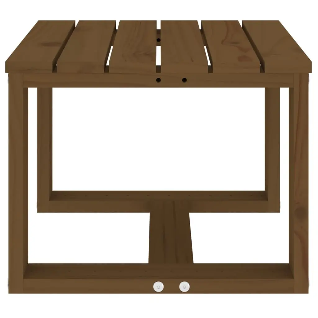 Garden Side Table Outdoor Furniture Patio Brown Wooden Coffee Accent Durable