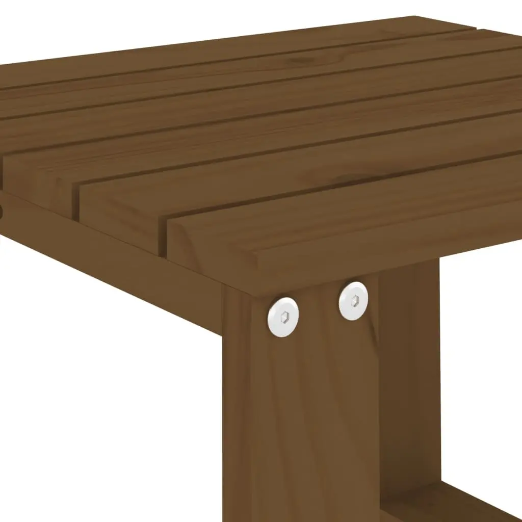 Garden Side Table Outdoor Furniture Patio Brown Wooden Coffee Accent Durable