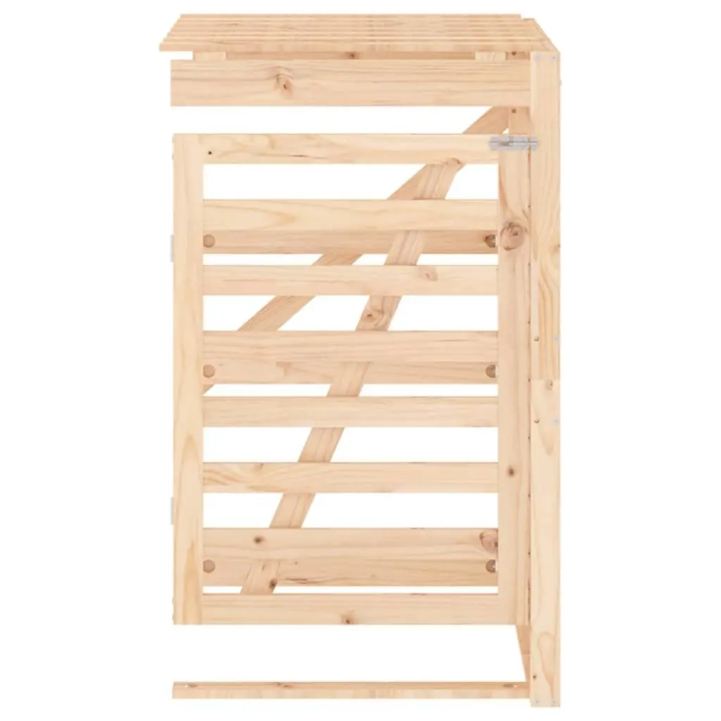 Wheelie Bin Storage Extension Brown Solid Pine Wood Outdoor Garden Waste Container