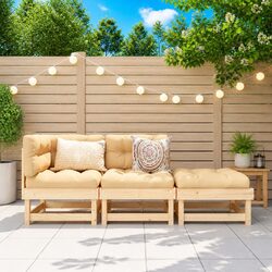 Compact 3 Piece Garden Lounge Set: Durable and Versatile