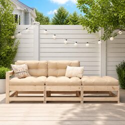 Compact and Elegant Outdoor Lounge Set for Gardens