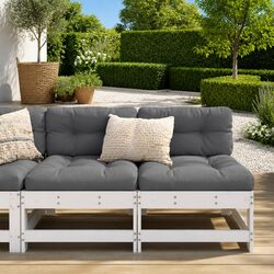 White Pine Outdoor Middle Sectional Sofa Set