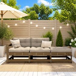 3 Piece Garden Lounge Set with Cushions Outdoor Sectional Sofa Patio Furniture