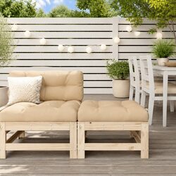 Cushioned Garden Footstool for Outdoor Relaxation