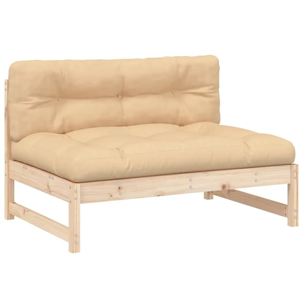 Outdoor Middle Sofa 120x80 cm Garden Patio Sectional Seating Unit with Cushions