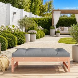 Outdoor Footstool 120x80cm with Padded Cushion