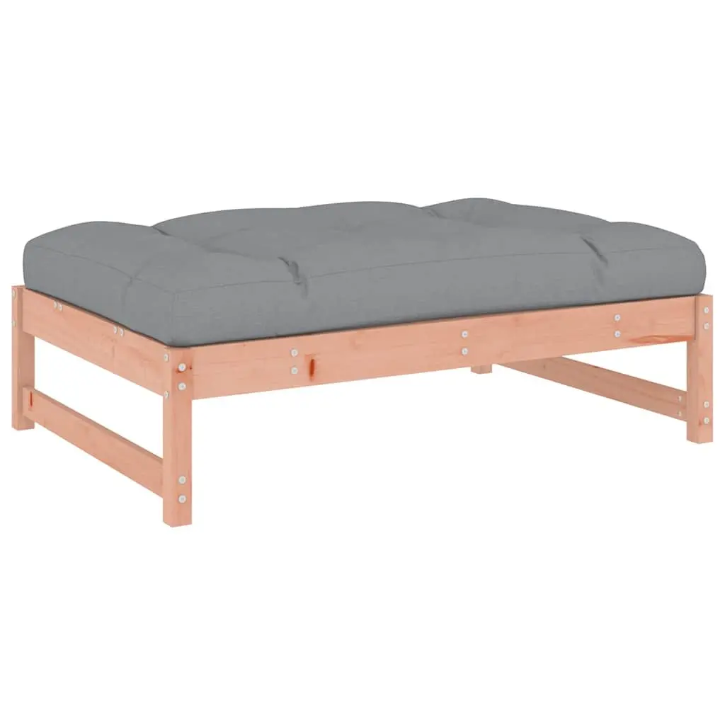 Outdoor Garden Footstool 120x80cm Slatted Design Soft Cushion Patio Seating