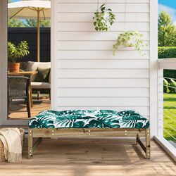 Wooden Footstool with Cushion for Outdoor Comfort