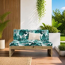 Outdoor Wooden Middle Sofa for Relaxation