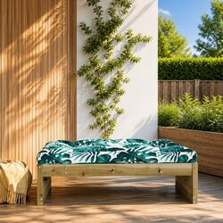 Garden Footstool with Cushion