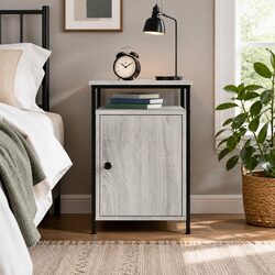Compact Grey Sonoma Bedside Cabinet 40x42x60 cm