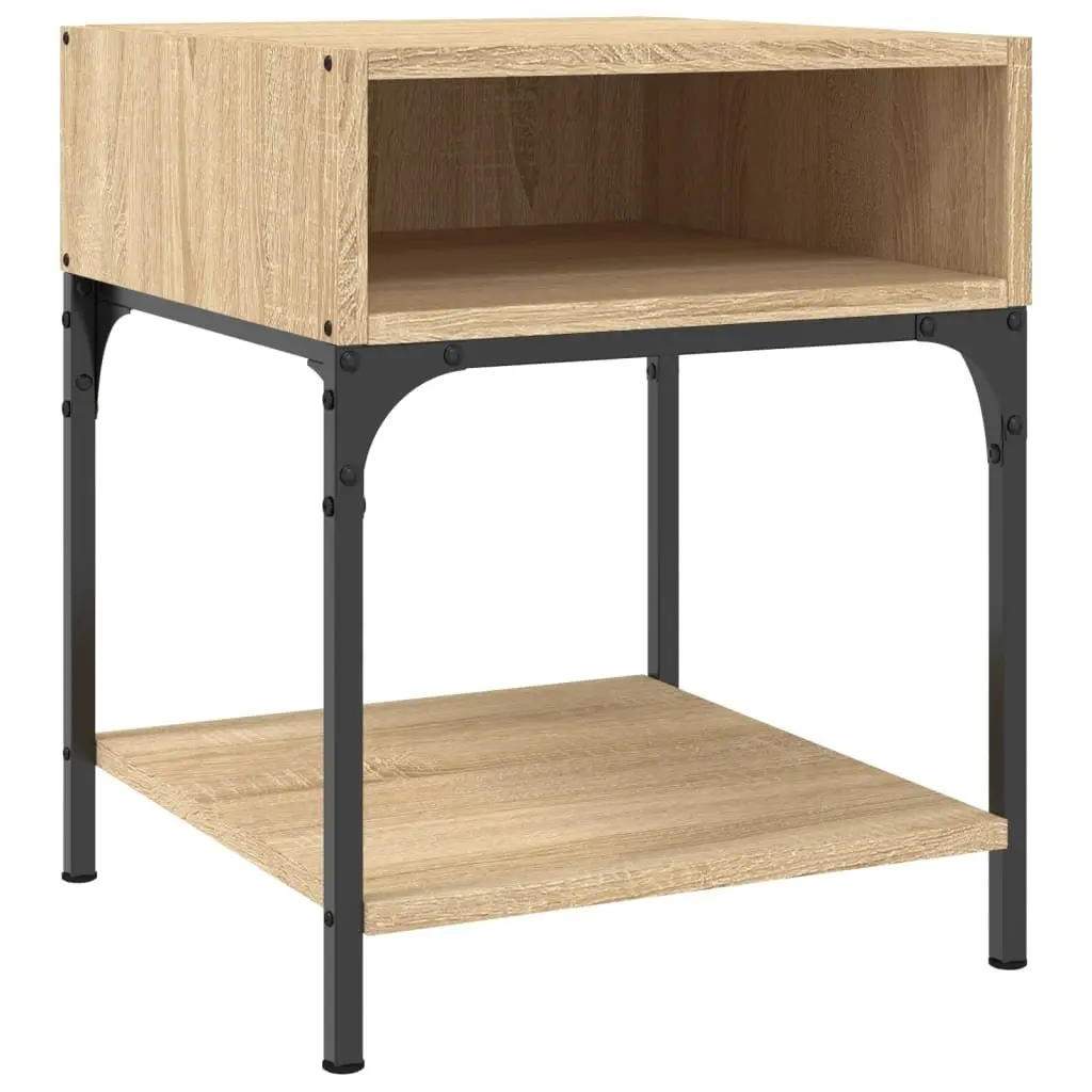 Bedside Tables Brown 40x41x50 cm Engineered Wood Storage Nightstands 2 Piece