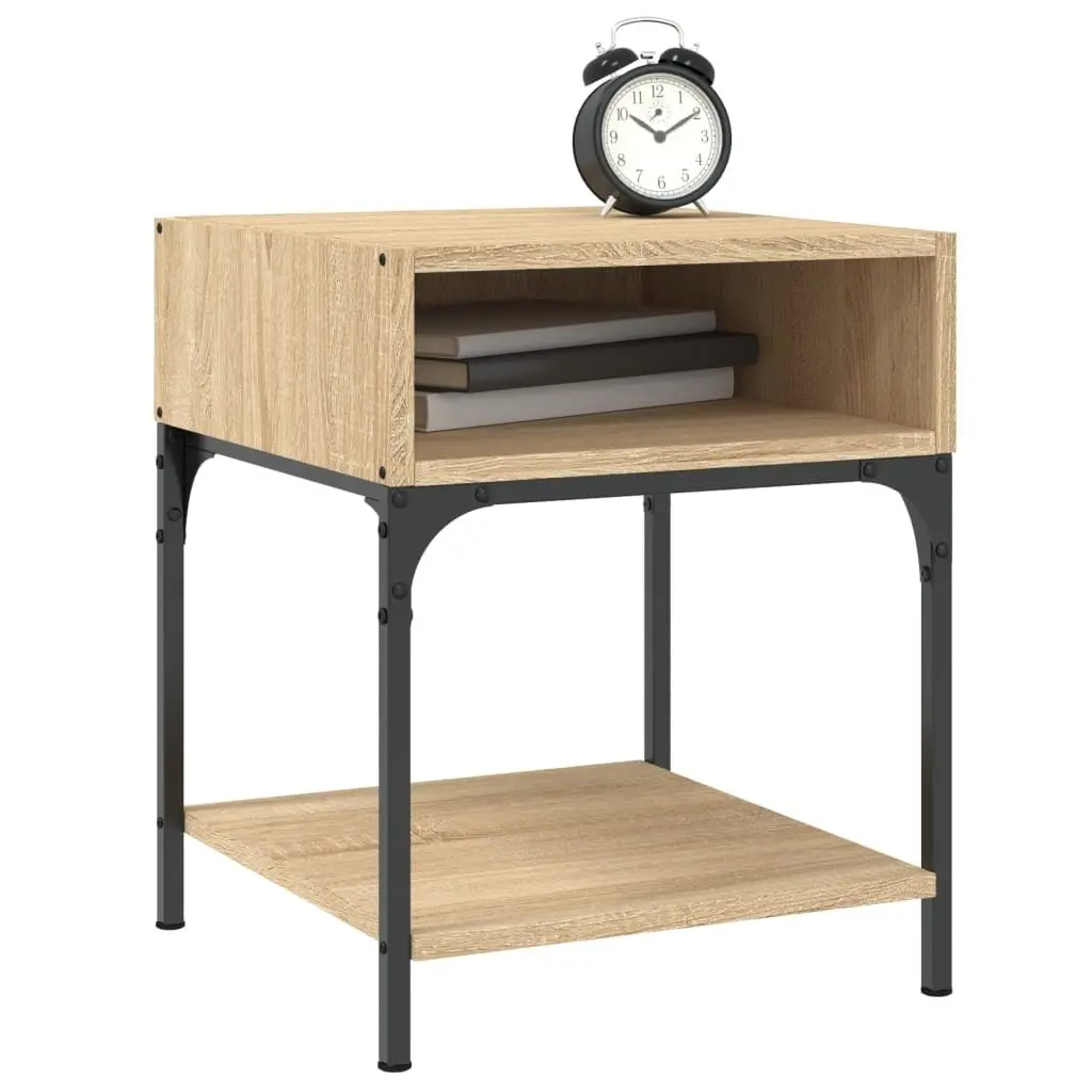 Bedside Tables Brown 40x41x50 cm Engineered Wood Storage Nightstands 2 Piece