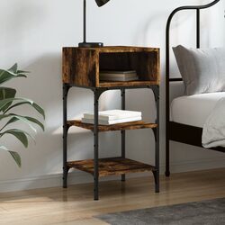 Brown Bedside Table with Ample Storage