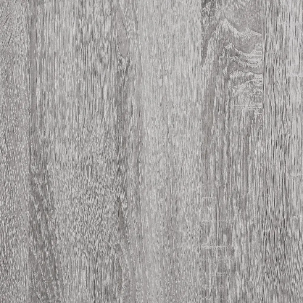 Engineered Wood Nightstands 2 pcs Grey Sonoma 35x34.5x70 cm with Storage Space and Iron Frame