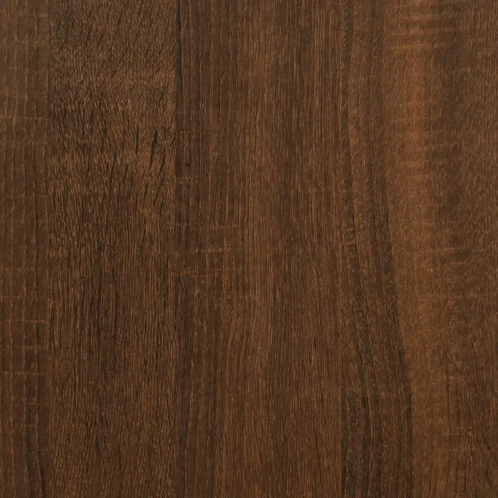 Bedside Tables Brown Oak 35x34.5x70 cm Engineered Wood Storage Display Surface