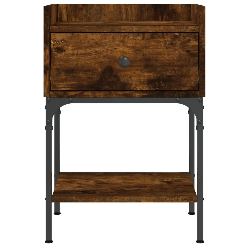 Bedside Tables Brown 40.5x31x60 cm Engineered Wood Storage Nightstand Cabinet 2 Piece