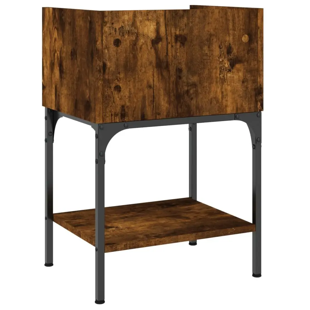 Bedside Tables Brown 40.5x31x60 cm Engineered Wood Storage Nightstand Cabinet 2 Piece